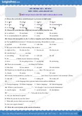Đề thi giữa kì 2 Tiếng Anh 6 Right on! - Đề số 8